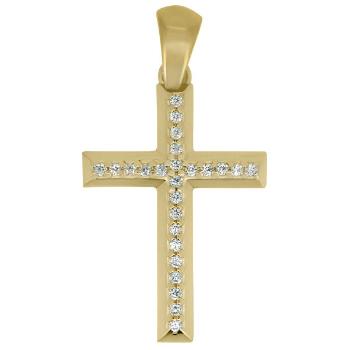 Brilio Pandantiv cruce din aur galben CRS177_AU_Y