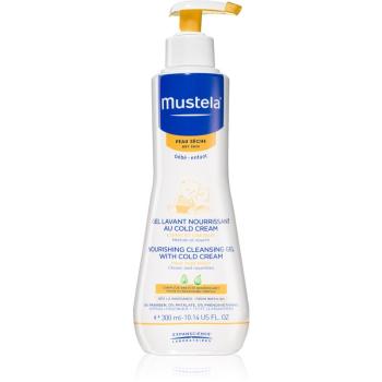 Mustela Bébé Dry Skin gel nutritiv de curățare, cu cremă protectoare pentru refacerea barierei pielii pentru nou-nascuti si copii 300 ml