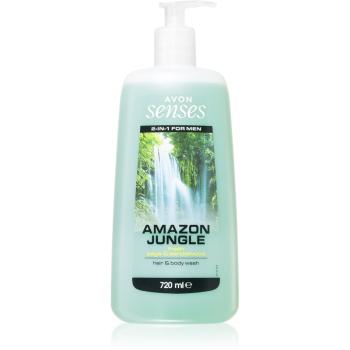 Avon Senses Amazon Jungle gel de dus pentru corp si par pentru barbati 720 ml