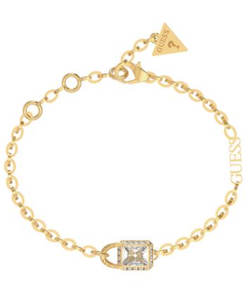 Guess Brățară modernă placată cu aur Shiny Padlock JUBB02195JWYG 14,5 - 18,5 cm - S