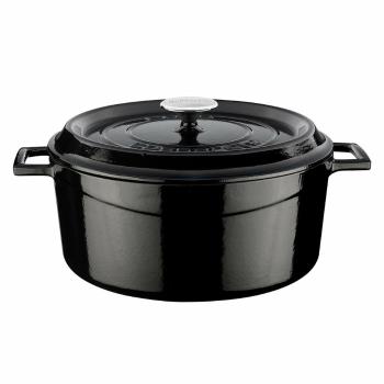 Oală din fontă LAVA Metal, diametru 28 cm, negru,6,7 l