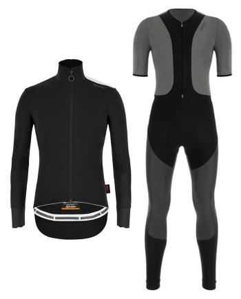 
                 SANTINI Jachetă și pantaloni de iarnă de ciclism - VEGA XTREME WINTER  - gri/negru 
            