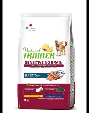 TRAINER Natural Sensitive No Grain Small Toy Adult cu pastrav 2kg hrana caini adulti rase mici si miniaturale