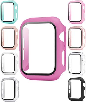 4wrist Husă din sticlă călită pentru Apple Watch - 41 mm PC+tempered glass Apple watch case #3 41mm