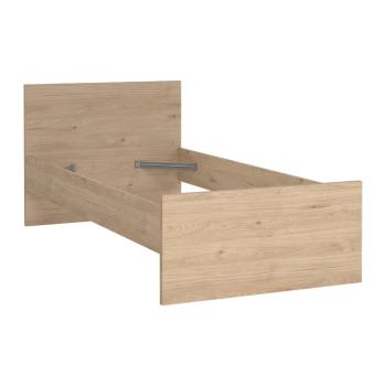 Pat în culoare naturală cu aspect de lemn de stejar 90x190 cm Naia – Tvilum