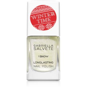 Gabriella Salvete Winter Time lac de unghii cu rezistenta indelungata lucios culoare 1 Snow 11 ml