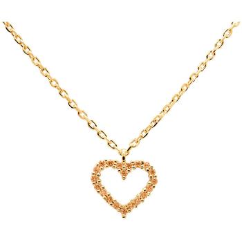 PDPAOLA Colier delicat placat cu aur și pandantiv in forma de inimă Heart Gold CO01-222-U (lanț, pandantiv)