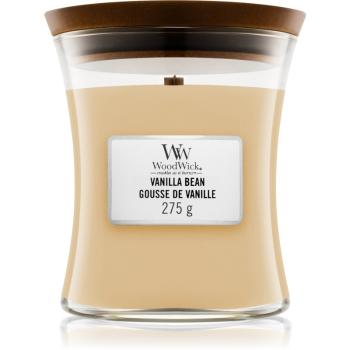 Woodwick Vanilla Bean lumânare parfumată  cu fitil din lemn 275 g