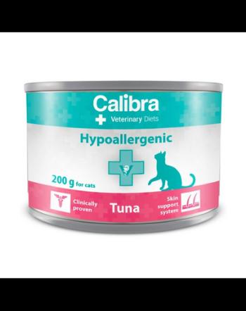 CALIBRA Veterinary Diet Cat Hypoallergenic Tuna 200 g hrana dietetica pentru pisicile cu intolerante alimentare si probleme de piele