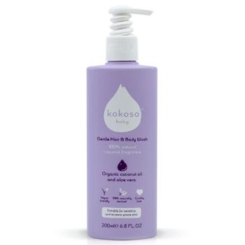 Kokoso Baby Gel de curățare delicat pentru copii pentru corp și păr cu parfum (Gentle Baby Wash) 200 ml