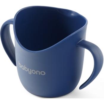 BabyOno Be Active Flow Ergonomic Training Cup ceasca cu mânere Dark Blue 120 ml