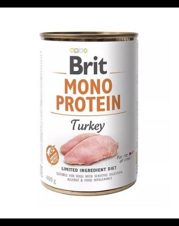 BRIT Mono Protein Turkey 400 g Hrana umeda pentru caine, cu curcan