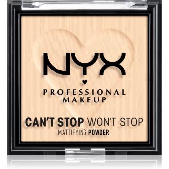 NYX Professional Makeup Can't Stop Won't Stop Mattifying Powder pudra matuire culoare 01 Fair 6 g