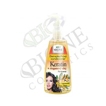 Bione Cosmetics Balsam fără clătire Keratin + Ulei de argan cu pantenol 260 ml 