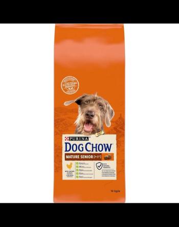 DOG CHOW Mature Senior hrana caini adulti si seniori, pui 14kg