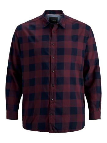 Jack&Jones PLUS Cămașă pentru bărbați JJEGINGHAM Loose Fit 12183107 Port Royale 6XL