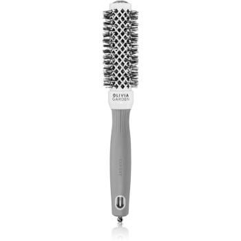 Olivia Garden Expert Shine Wavy Bristles White&Grey perie de par průměr 25 mm 1 buc