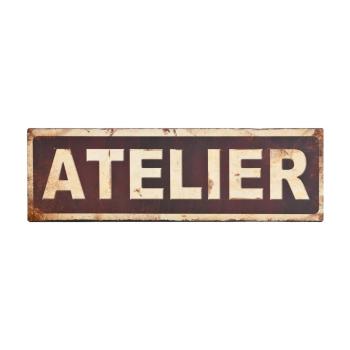 Semn din metal 35x11 cm Atelier – Antic Line