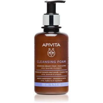 Apivita Cleansing Foam Face & Eyes spuma de curatare pentru față și ochi pentru toate tipurile de ten 200 ml