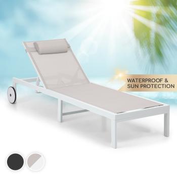 Blumfeldt Lucca Lounger, șezlong de grădină, aluminiu, 4 niveluri de pliere