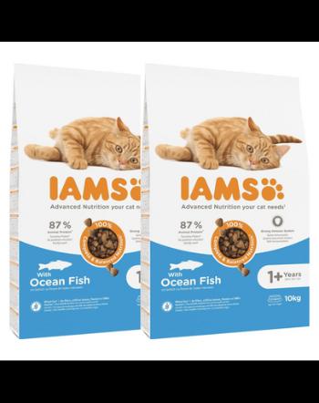 IAMS for Vitality Hrana uscata pentru pisici adulte, cu peste oceanic 20 kg (2 x 10 kg)