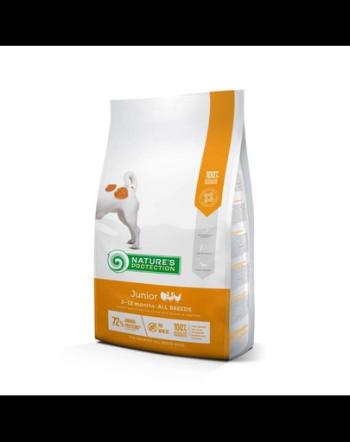 NATURES PROTECTION Junior Poultry All Breed Dog 2 kg Hrana pentru catei, cu pasare