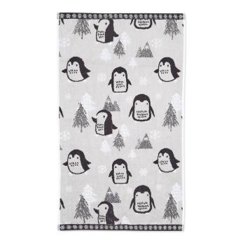 Prosop gri deschis din bumbac 50x85 cm Cosy Penguin – Catherine Lansfield