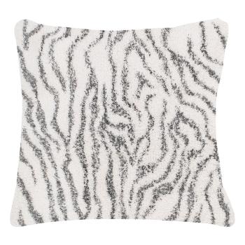 Pernă decorativă din bumbac Tiseco Home Studio Zebra, 45 x 45 cm, alb - gri