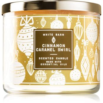 Bath & Body Works Cinnamon Caramel Swirl lumânare parfumată 411 g