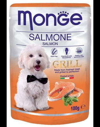 MONGE Grill hrană umedă pentru câini, cu somon 100g