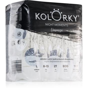 Kolorky Night Moments scutece ECO de unică folosință pentru ingrijire de noapte si protectie marimea L 8-13 kg 27 buc