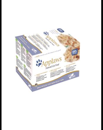 APPLAWS Cat Pot Multipack Chicken Selection hrana umeda pentru pisici 32 x 60 g