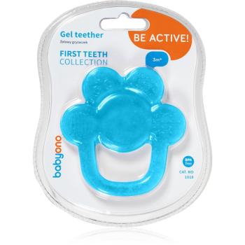 BabyOno Be Active Gel Teether jucărie pentru dentiție Flower Blue 1 buc