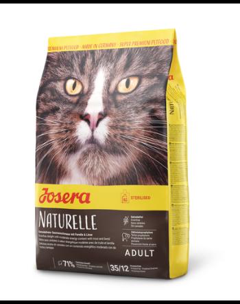 JOSERA Naturelle hrana uscata fara cereale pentru pisici dupa sterilizare/castare 10 kg + 2 plicuri hrana umeda GRATIS