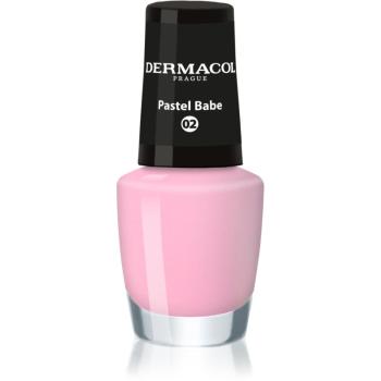 Dermacol Mini lac de unghii culoare 02 Pastel Babe 5 ml