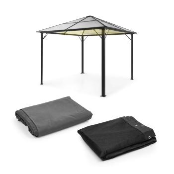 Blumfeldt Pantheon Solid Sky Ambient Solar, pavilion, plase pentru țânțari, 3 × 3 m, iluminat solar