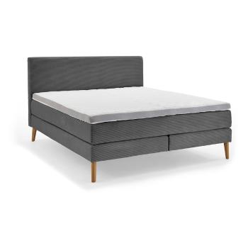 Pat boxspring 160x200 cm gri închis Linea - Meise Möbel