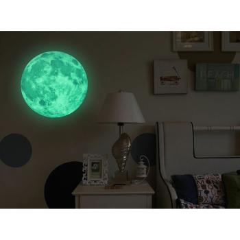 Autocolant fosforescent Ambiance Real Moon, ⌀ 30 cm