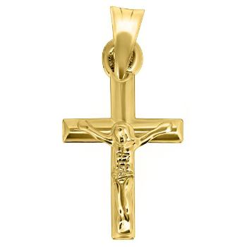 Brilio Pandantiv din aur alb Isus pe cruce CRS067_AU_Y
