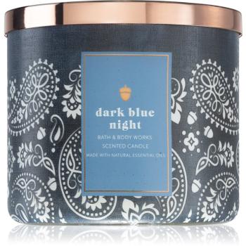 Bath & Body Works Dark Blue Night lumânare parfumată  cu uleiuri esentiale 411 g
