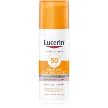 Eucerin Sun Pigment Control Tinted emulsie protectoare împotriva hiper-pigmentării tenului SPF 50+ culoare Light 50 ml