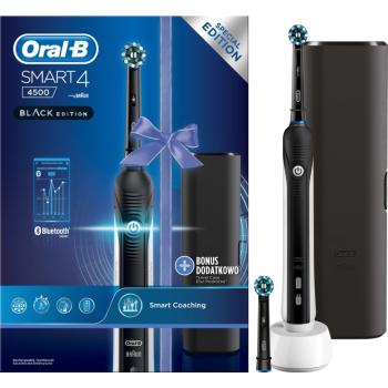 Oral B Smart 4 4500 Black Edition periuta de dinti electrica + carcasă D601.523.3X