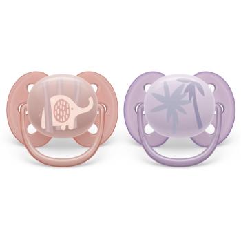 Philips Avent Ultrasoft Premium 0-6m suzetă Animal Girl 2 buc