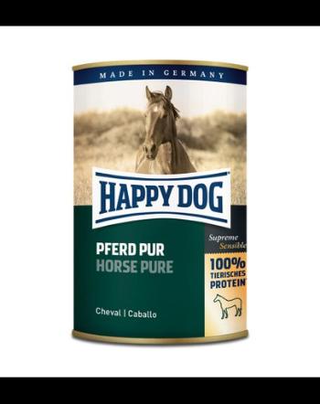 HAPPY DOG Wild Pur Hrana umeda pentru caini, 100% carne de cal, 400 g