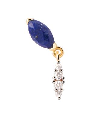 PDPAOLA Cercel single placat cu aur Lapis Lazuli Vanila PG01-065-U