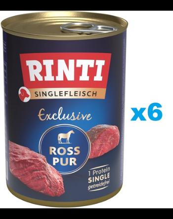 RINTI Singlefleisch Exclusive Horse Pure 6x400 g carne de cal, pentru caini