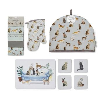 Set de textile pentru bucătărie 13 buc. Curious Cats – Cooksmart ®