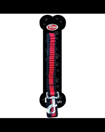 PET NOVA Lesa caini extensibila BUNGEE rosu 120-180 cm / 2,5 cm