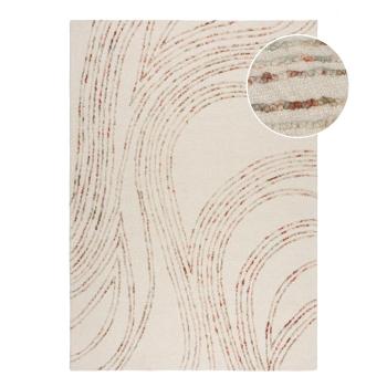 Covor portocaliu/crem din lână 120x170 cm Abstract Swirl – Flair Rugs