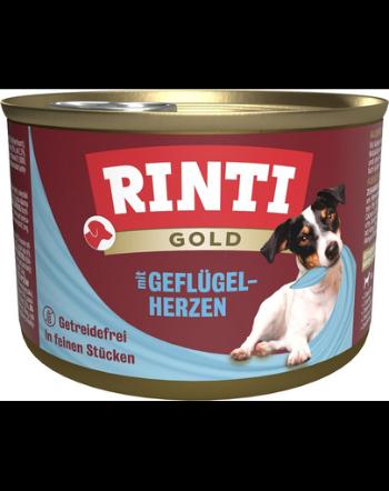 RINTI Gold Poultry hearts Mini conserve caini de rase mici 185 g inimi de pasare